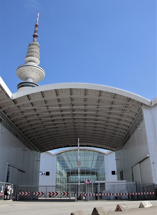 tv tower  hamburg  exhibition halls