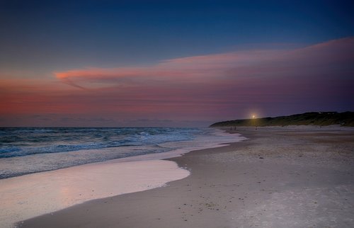 twilight  sea  lighthouse
