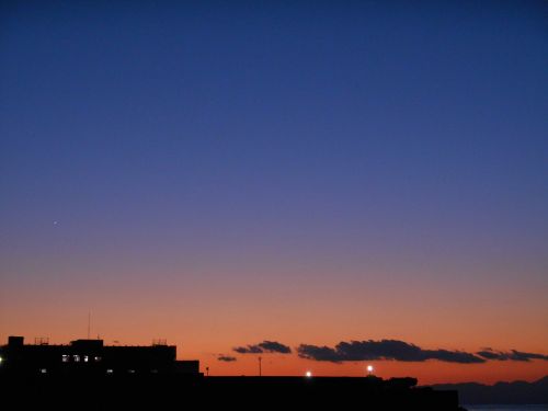 twilight building silhouette