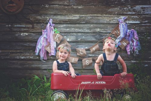 twins girls wagon