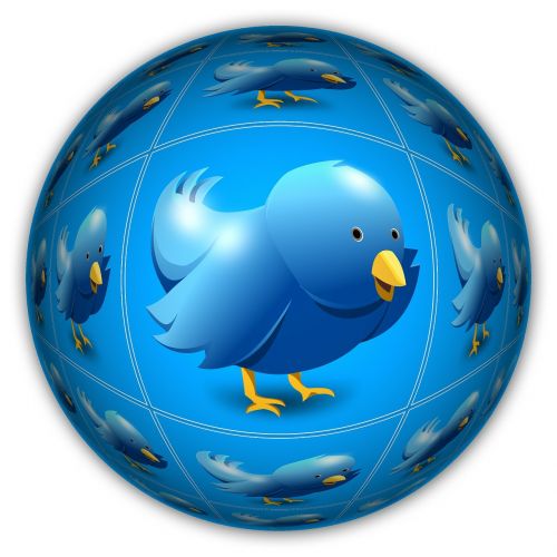 twitter bird globe