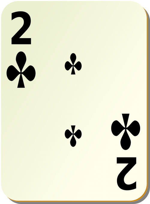two clubs playing cards