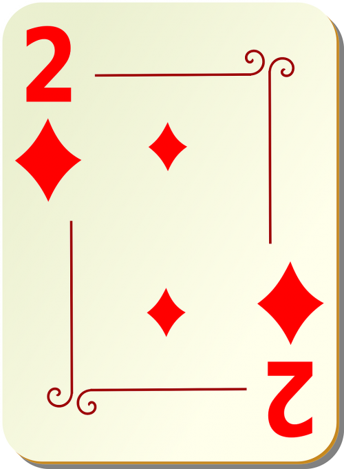 two diamonds playing cards