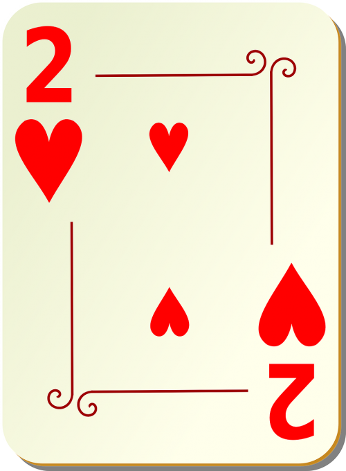 two hearts playing cards