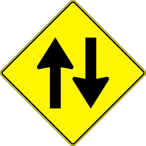 two way street traffic signs