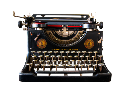 typewriter isolated nostalgic
