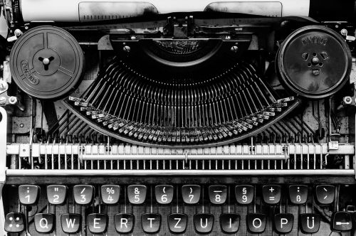 typewriter black white black and white