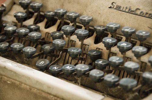 typewriter smith corona keys