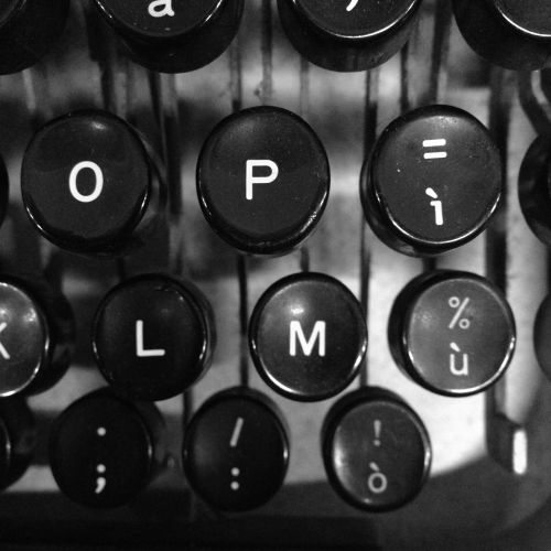 typewriter keys letters