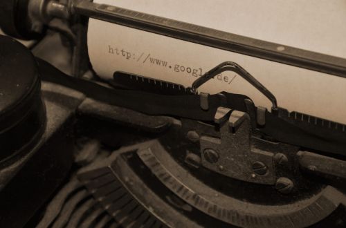 typewriter retro sepia