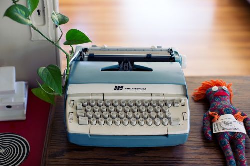 typewriter writing office