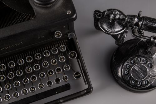 Typewriter And Phone