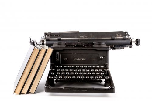 Typewriter With Books