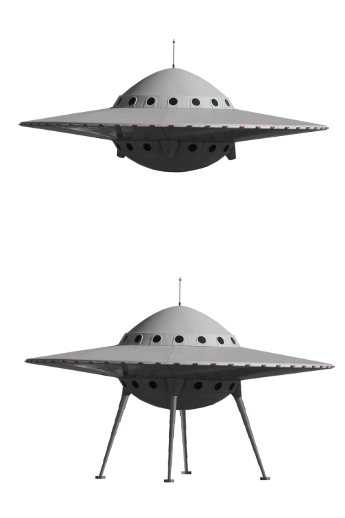 ufo spaceship isolated