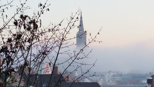ulm cathedral fog cold