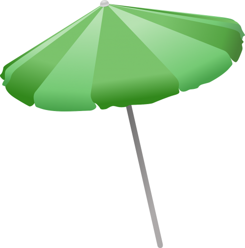 umbrella green beach