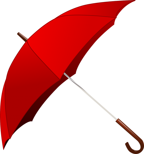 umbrella rain red