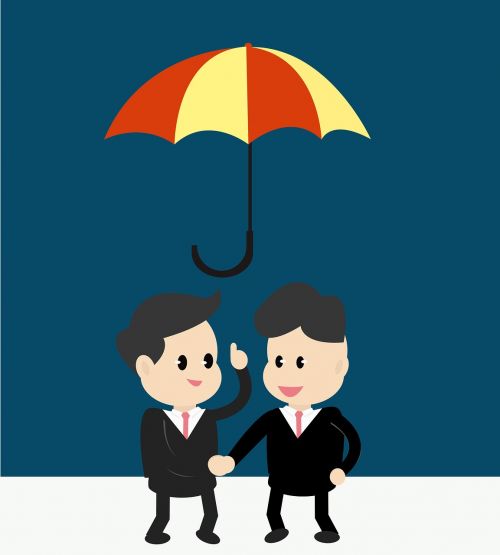 umbrella businessman corporate