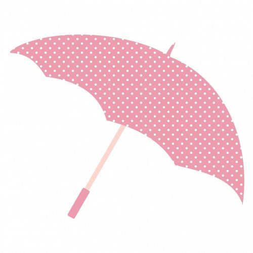 umbrella pink polka dots