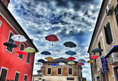 umbrella screens sky