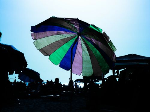 umbrella blue sunshade