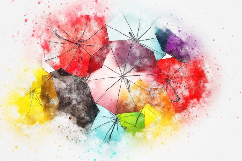 umbrella colorful art