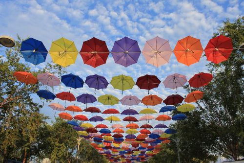 umbrella sky landscape