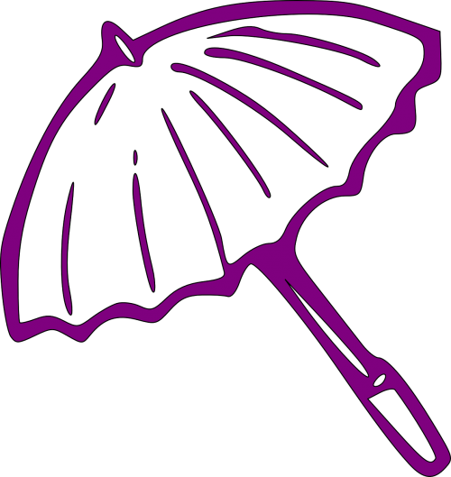 umbrella rain purple