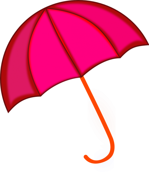 umbrella rain red