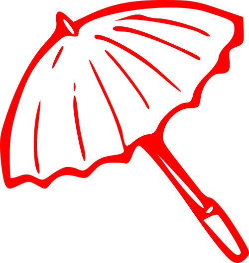 umbrella red rain