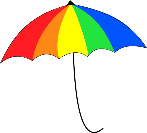 umbrella colorful rainbow