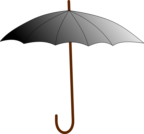 umbrella black open
