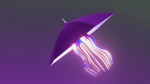 umbrella  violet  blue