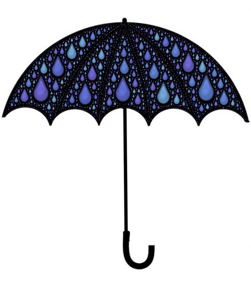 umbrella rain drops