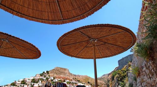 umbrellas summer beach