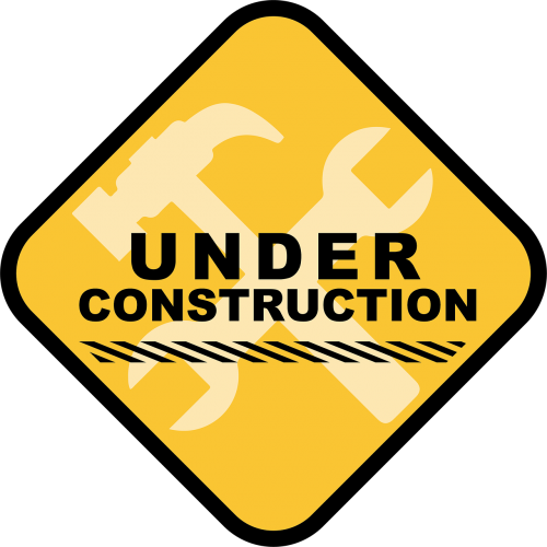 under construction construction sign