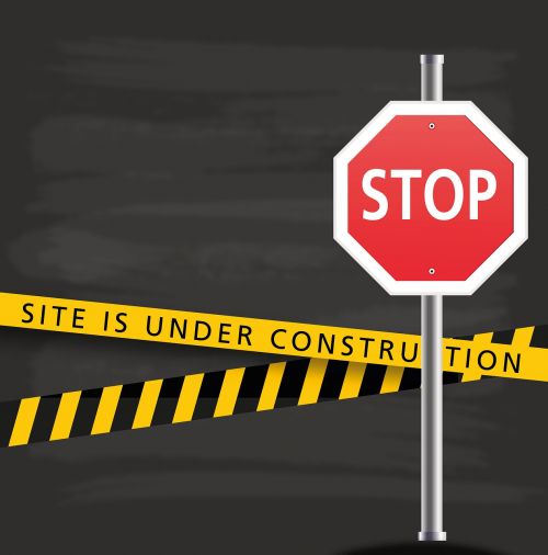 under construction stop site