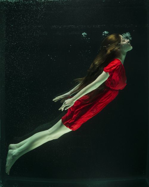 under water fashion woman