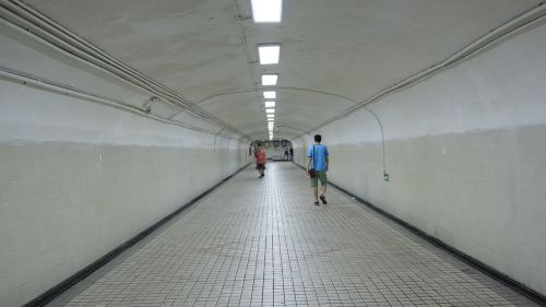 underground passage shuttle pedestrians