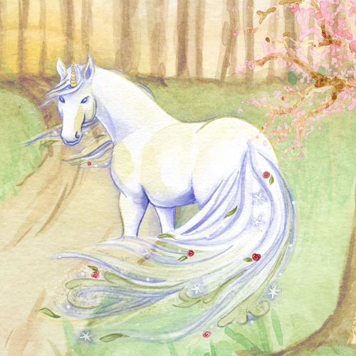 unicorn fantasy scene