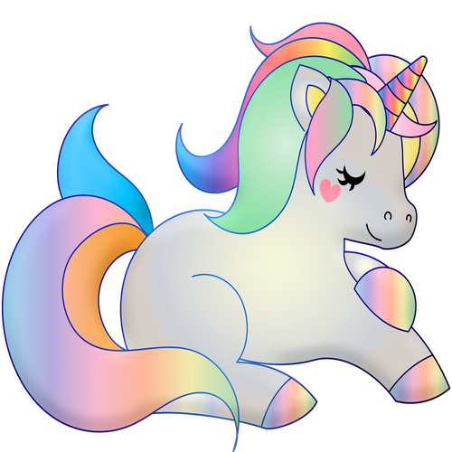 unicorn  rainbow  pastel
