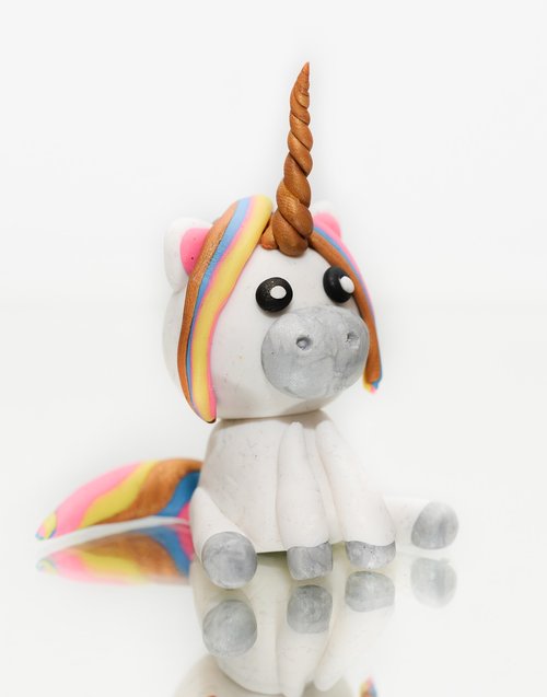 unicorn  figurine  clay