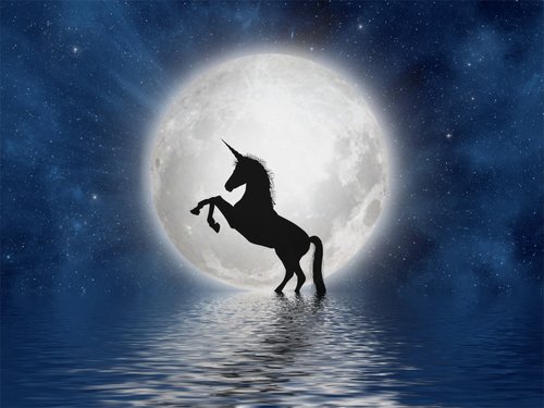 unicorn  moon  full moon