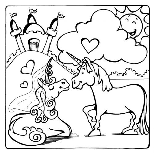 unicorns castle heart