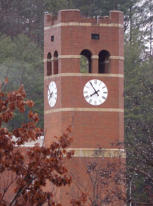 university clock tower clock