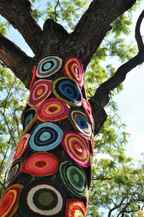 upcycling tree crochet