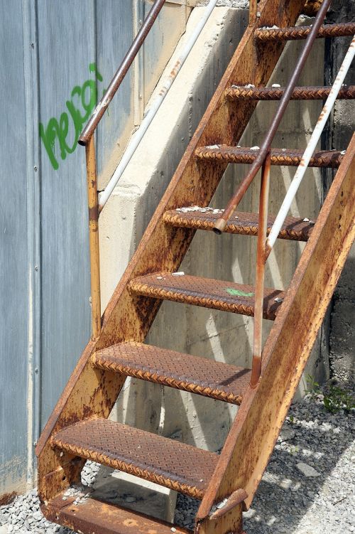 urban stairs rusty