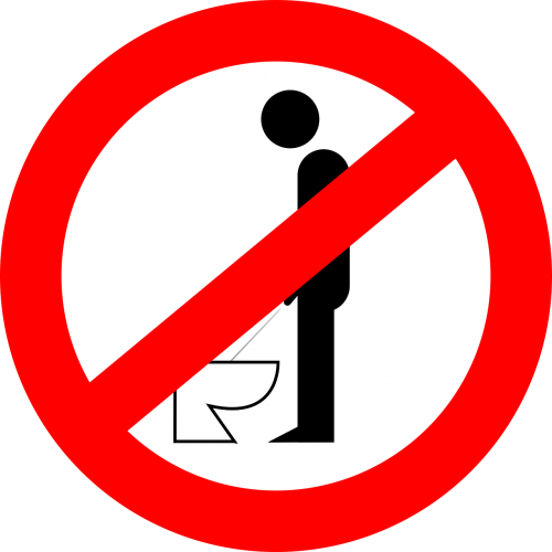 urinating forbidden peeing