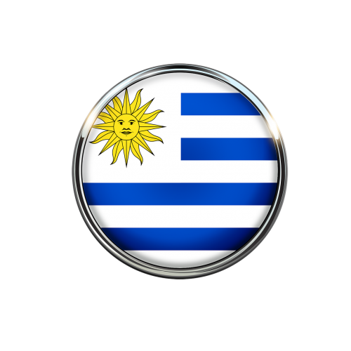 uruguay flag circle