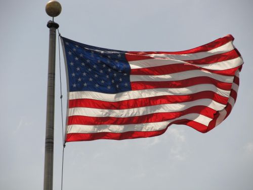 USA&#039;s Flag Flying Freely
